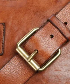 Gürteltasche genarbtes Rindsleder braun