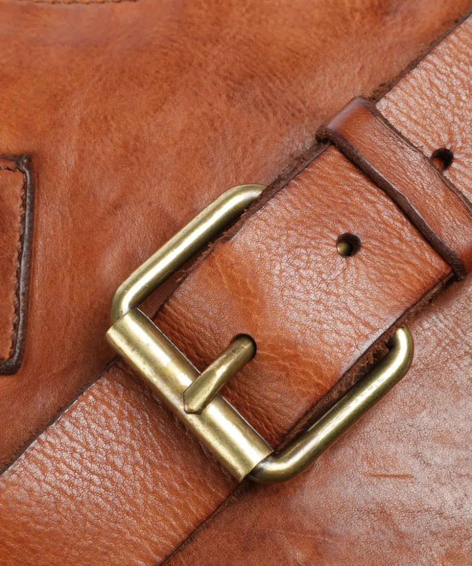 Gürteltasche genarbtes Rindsleder braun