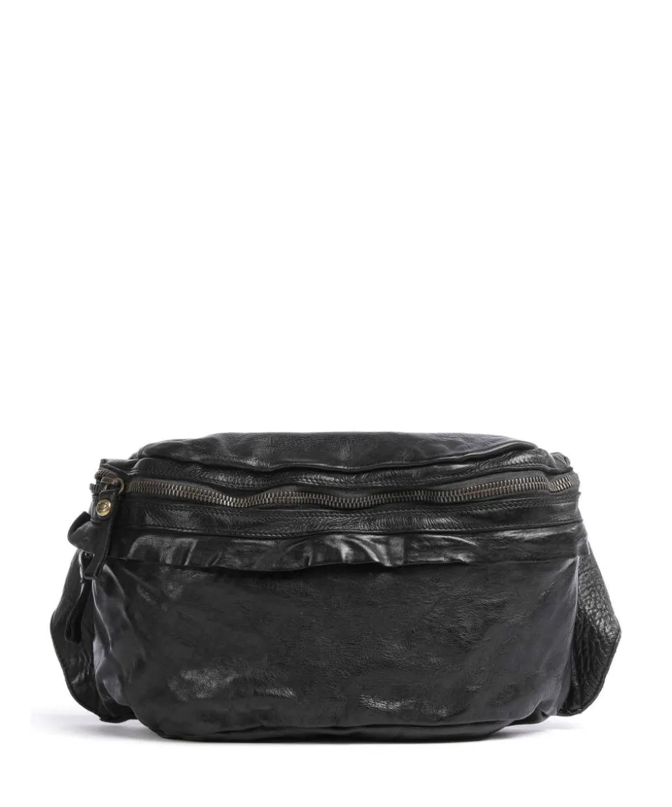 Gürteltasche genarbtes Rindsleder schwarz