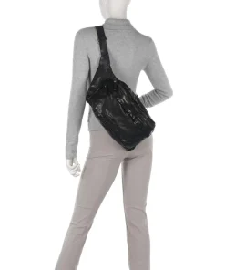 Gürteltasche genarbtes Rindsleder schwarz