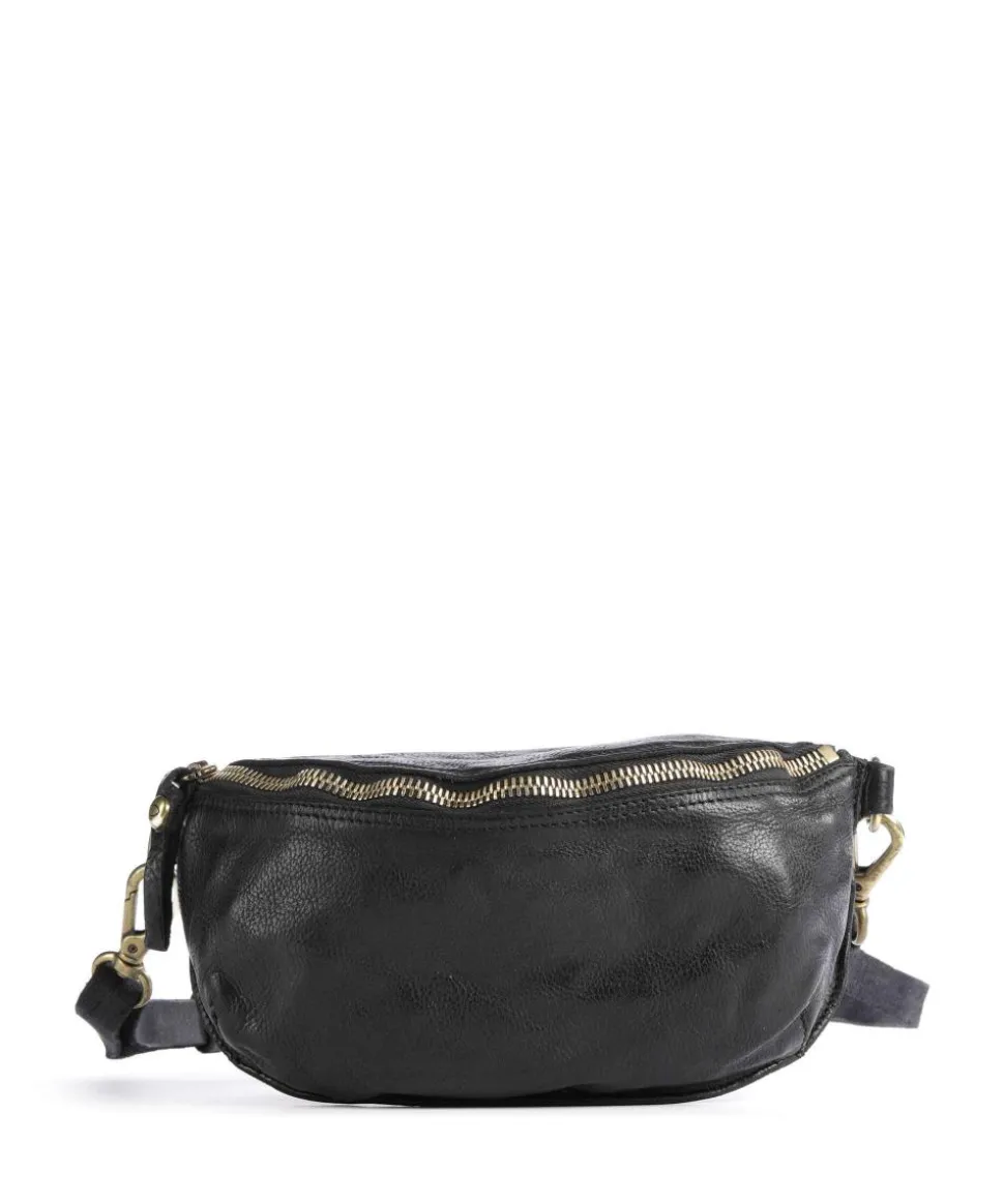 Gürteltasche genarbtes Rindsleder schwarz