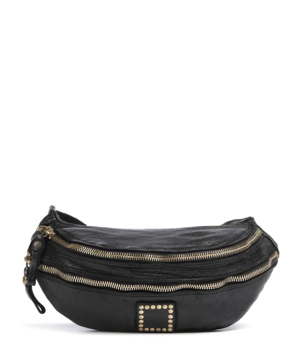 Gürteltasche genarbtes Rindsleder schwarz