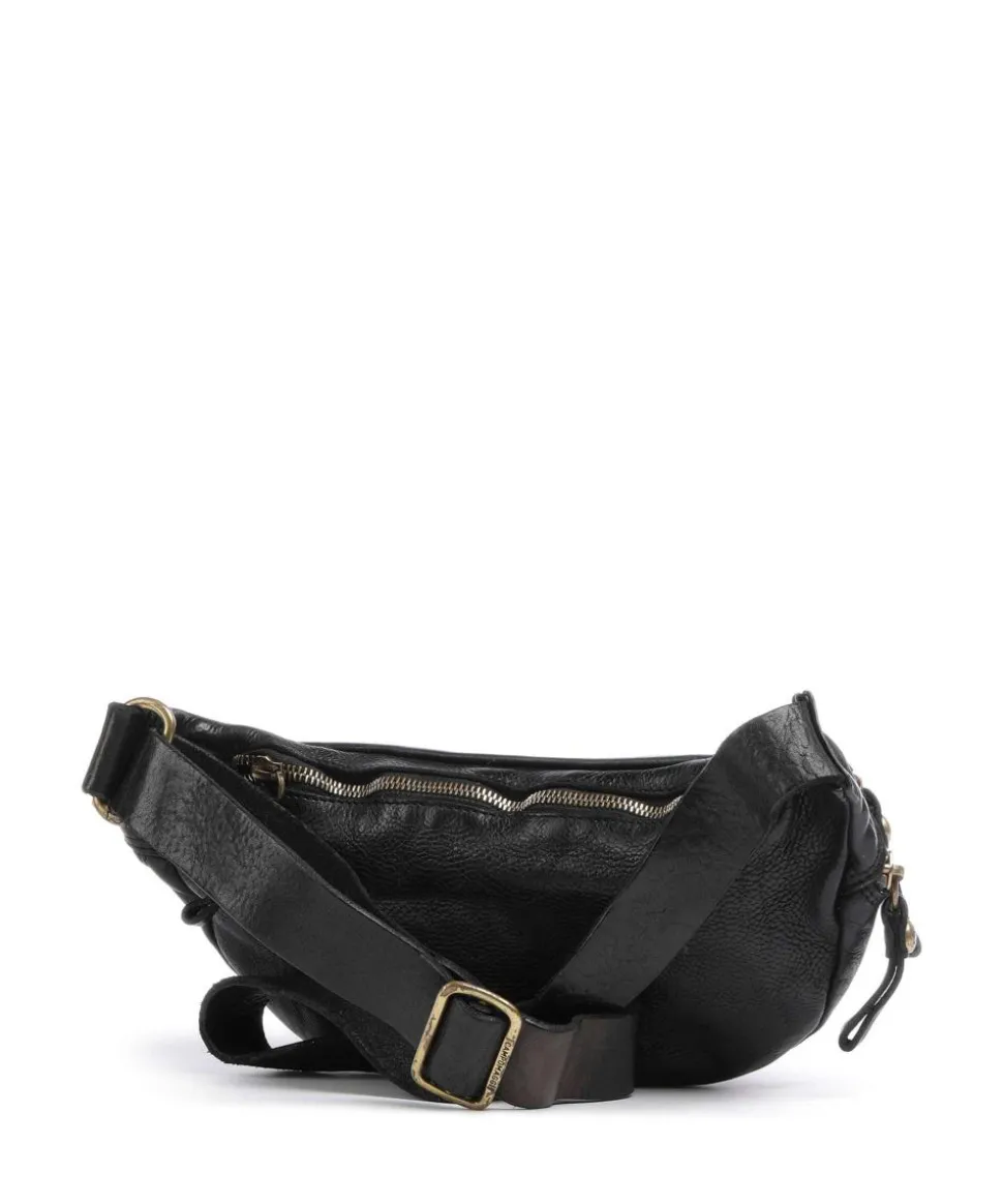 Gürteltasche genarbtes Rindsleder schwarz