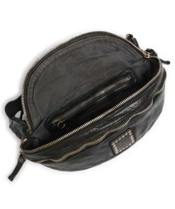 Gürteltasche genarbtes Rindsleder schwarz