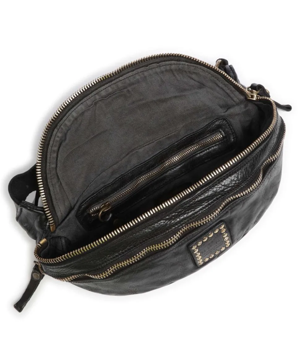 Gürteltasche genarbtes Rindsleder schwarz