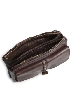 Gürteltasche genarbtes Rindsleder dunkelbraun