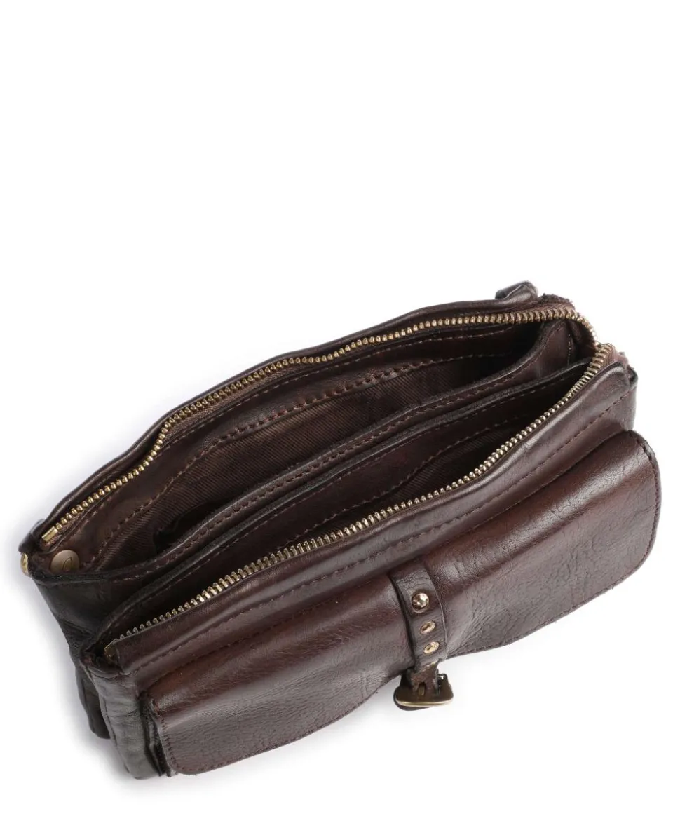 Gürteltasche genarbtes Rindsleder dunkelbraun