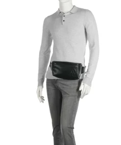 Gürteltasche Lederimitat schwarz