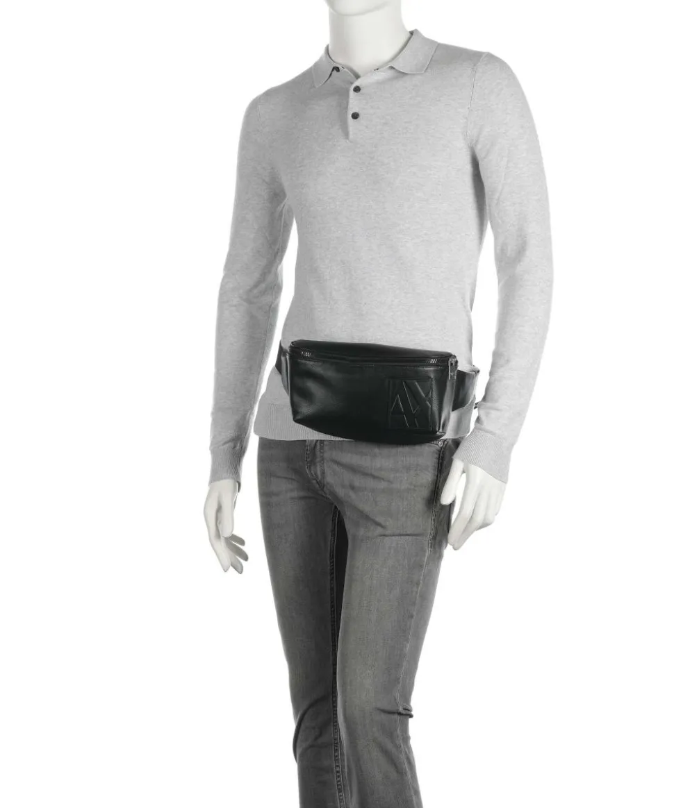 Gürteltasche Lederimitat schwarz