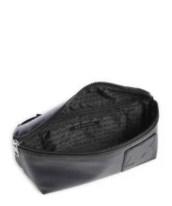 Gürteltasche Lederimitat schwarz