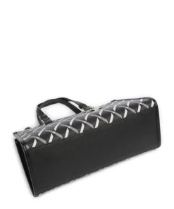 Gynger Logo M Handtasche Lederimitat schwarz