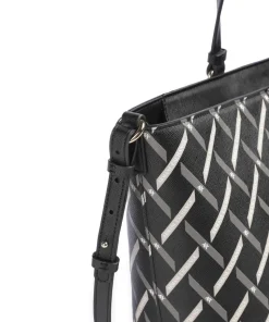 Gynger Logo M Shopper Lederimitat schwarz