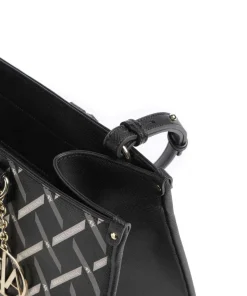 Gynger Logo Shopper Lederimitat schwarz