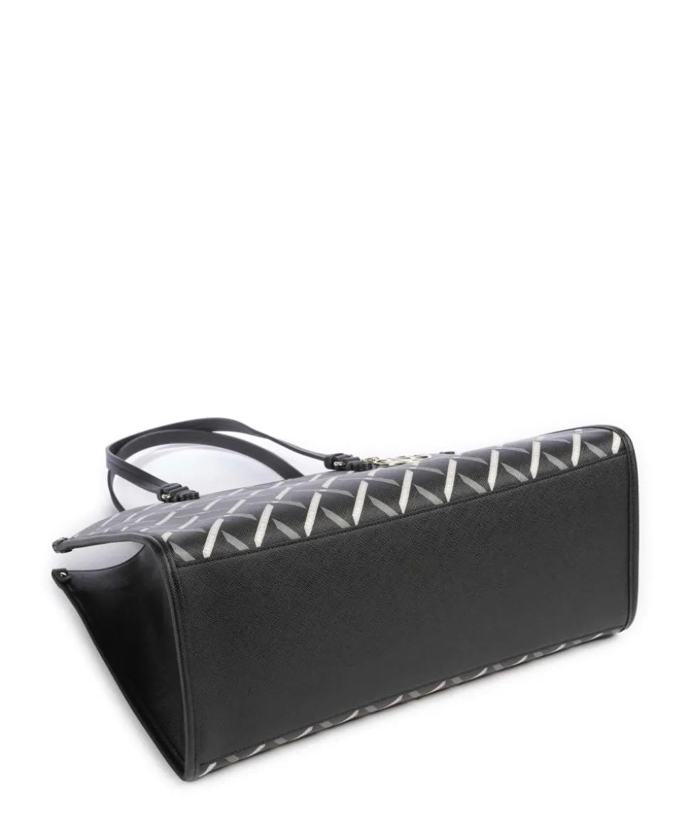 Gynger Logo Shopper Lederimitat schwarz