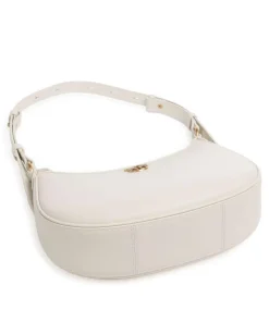 Half Moon Mini Schultertasche fein genarbtes Rindsleder elfenbein