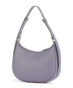Half Moon Mini Schultertasche fein genarbtes Rindsleder lavendel