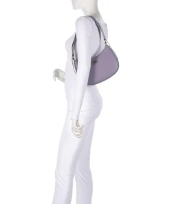 Half Moon Mini Schultertasche fein genarbtes Rindsleder lavendel