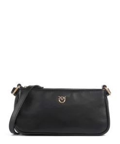 Half Moon Mini Umhängetasche fein genarbtes Kalbsleder schwarz