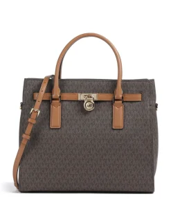 Hamilton Large Handtasche Lederimitat dunkelbraun
