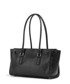 Hamilton Small Schultertasche genarbtes Rindsleder schwarz