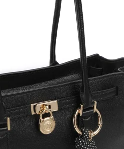 Hamilton Small Schultertasche genarbtes Rindsleder schwarz