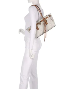 Hamilton Small Schultertasche Lederimitat creme