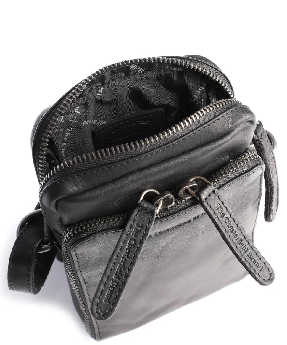 Hamilton Umhängetasche Pull-Up Rindsleder schwarz