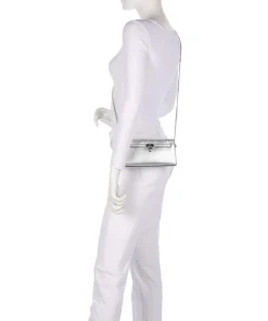 Hamilton XS Umhängetasche genarbtes Rindsleder silber