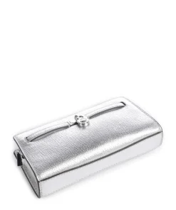 Hamilton XS Umhängetasche genarbtes Rindsleder silber