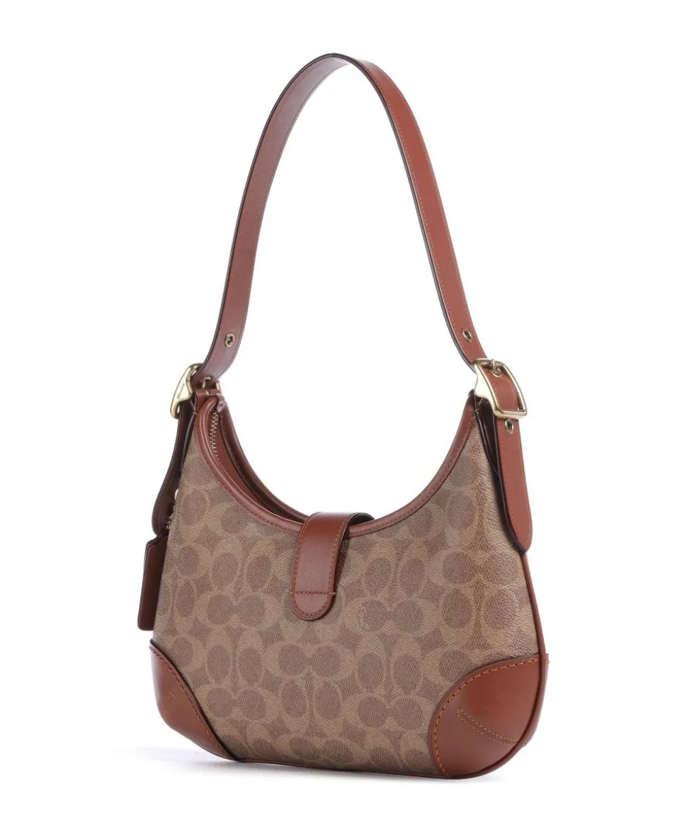 Hamptons Signature Schultertasche Canvas braun