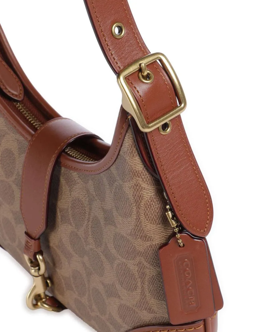 Hamptons Signature Schultertasche Canvas braun