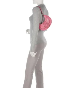 Hana Schultertasche genarbtes Ziegenleder pink