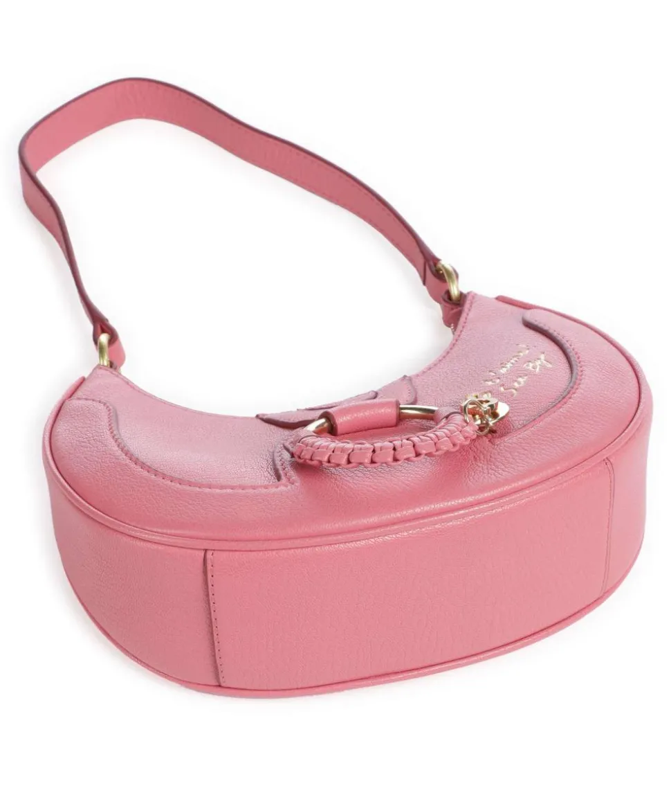 Hana Schultertasche genarbtes Ziegenleder pink
