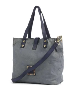 Handtasche Canvas blaugrau