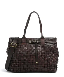 Handtasche fein genarbtes Rindsleder dunkelbraun