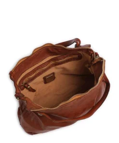 Handtasche fein genarbtes Rindsleder cognac