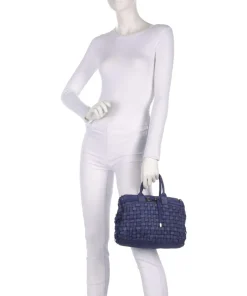 Handtasche fein genarbtes Rindsleder dunkelblau