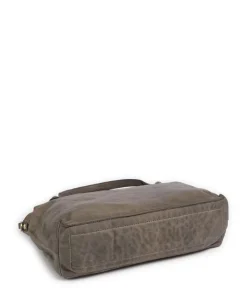 Handtasche fein genarbtes Rindsleder taupe