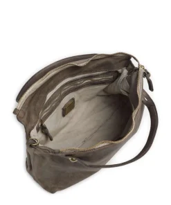 Handtasche fein genarbtes Rindsleder taupe