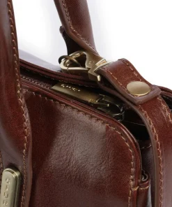 Handtasche fein genarbtes Rindsleder braun