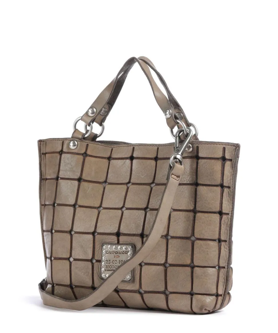 Handtasche fein genarbtes Rindsleder stein