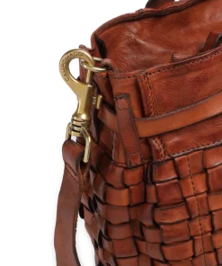 Handtasche fein genarbtes Rindsleder cognac