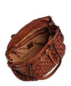 Handtasche fein genarbtes Rindsleder cognac