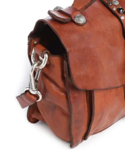 Handtasche fein genarbtes Rindsleder cognac