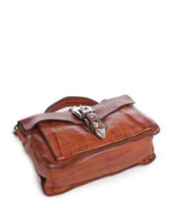 Handtasche fein genarbtes Rindsleder cognac