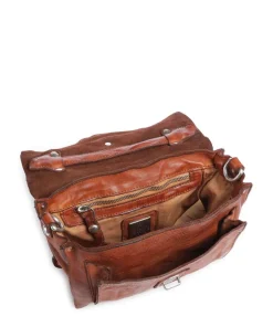 Handtasche fein genarbtes Rindsleder cognac