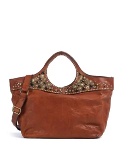 Handtasche fein genarbtes Rindsleder cognac