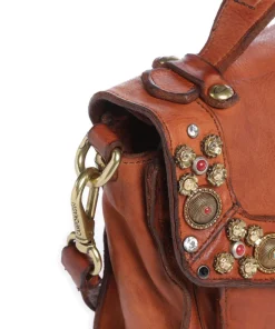 Handtasche fein genarbtes Rindsleder cognac