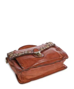 Handtasche fein genarbtes Rindsleder cognac