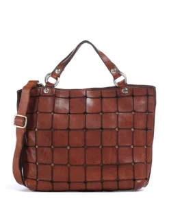 Handtasche fein genarbtes Rindsleder cognac
